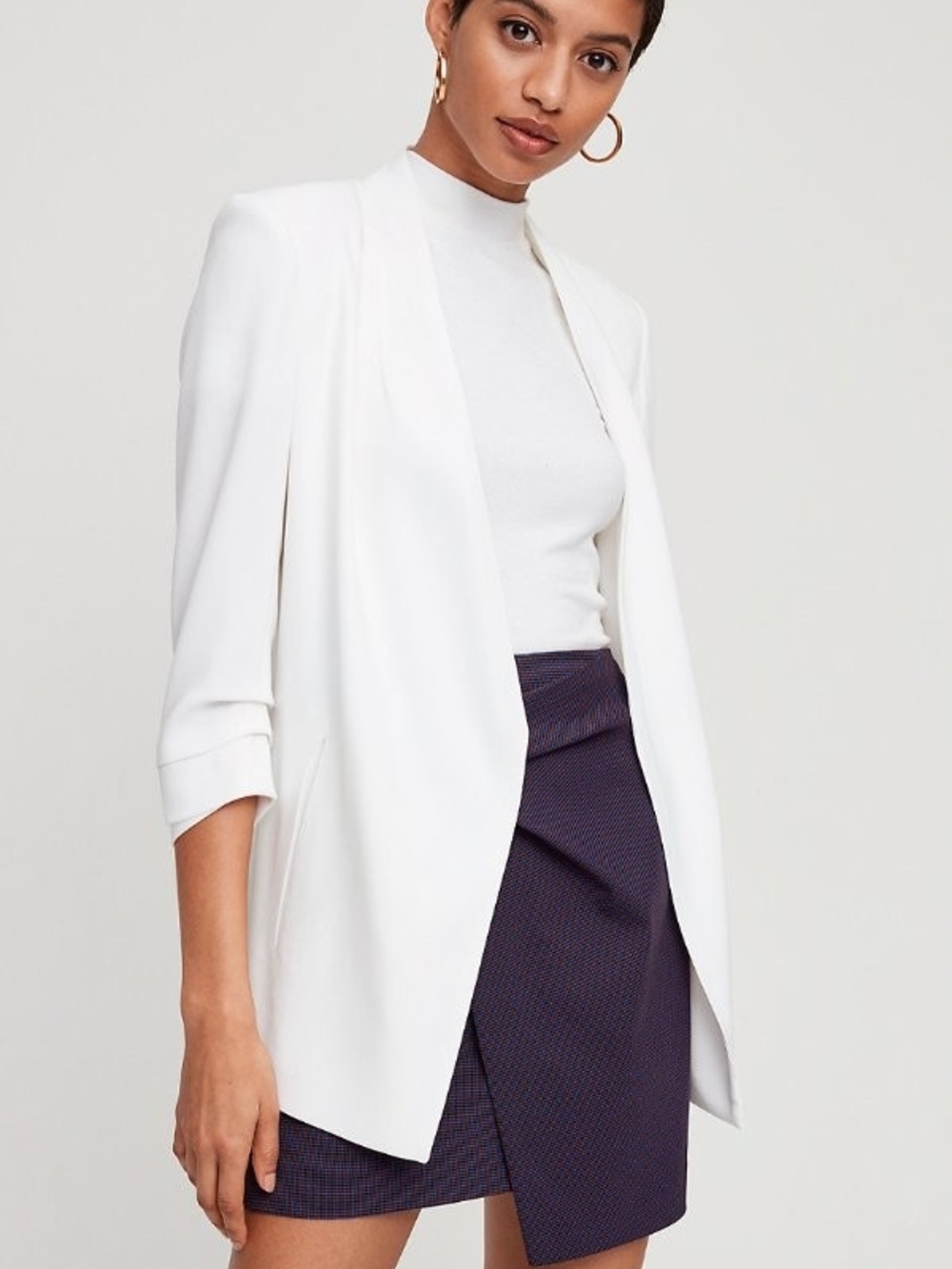 EUC Aritzia Babaton Macauley Crepe Blazer - White Size 8 - Picture 2 of 6